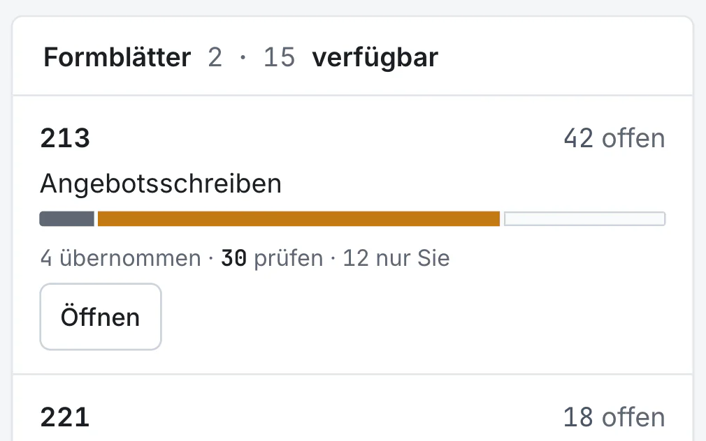 Formblätter 213 und 221 im Formular-Studio